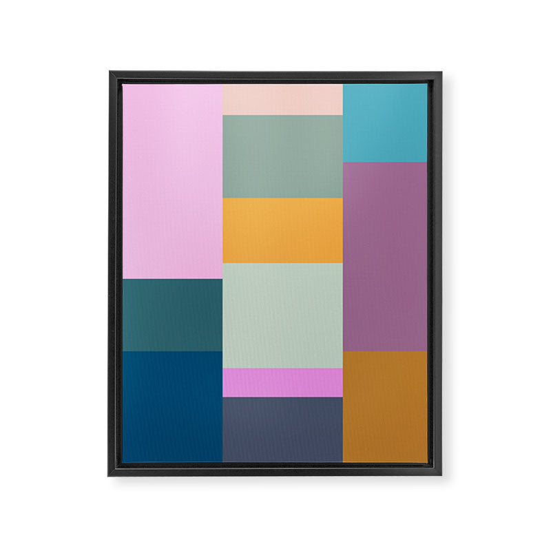 Playful Colorful Shapes 21  Framed Canvas Print Gallery Image 6