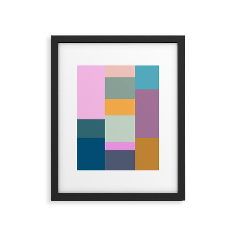 Playful Colorful Shapes 21  Framed Art Print Gallery Image 5