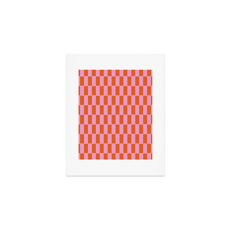 Rectangles in Pink and Red Art Print Gallery Image 1