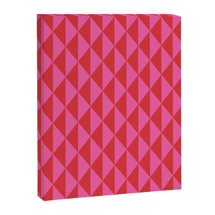 Red and Pink Geometric Pattern Canvas Print Gallery Image 1