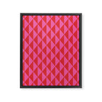 Red and Pink Geometric Pattern Framed Canvas Print Gallery Image 8