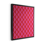 Red and Pink Geometric Pattern Framed Canvas Print Gallery Image 2