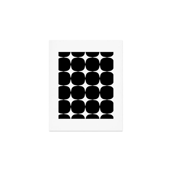 Retro '50s Shapes in Black and White Art Print Gallery Image 1