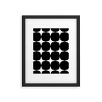 Retro '50s Shapes in Black and White Framed Art Print Gallery Image 6