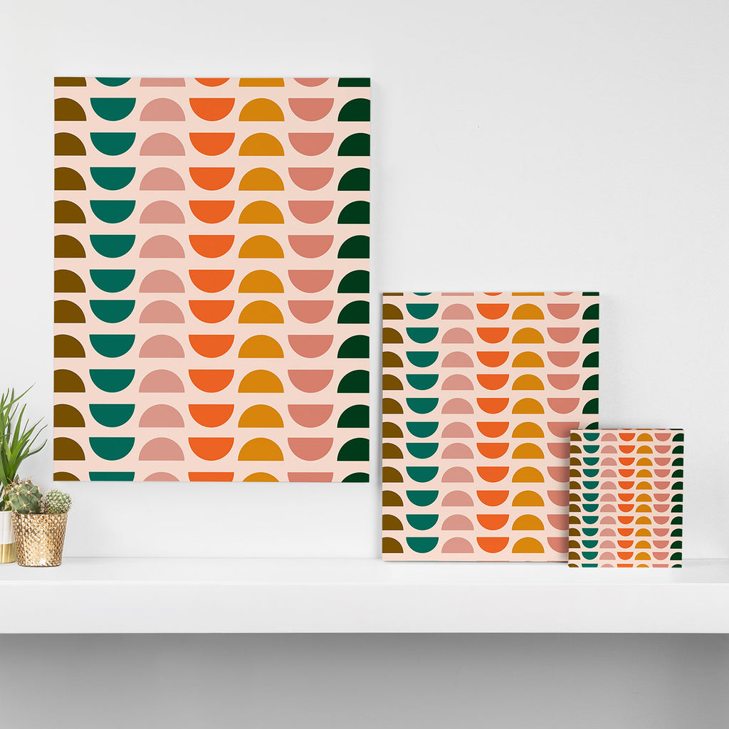 Retro 70s Geometrics Canvas Print Gallery Image 3