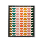 Retro 70s Geometrics Framed Canvas Print Gallery Image 6
