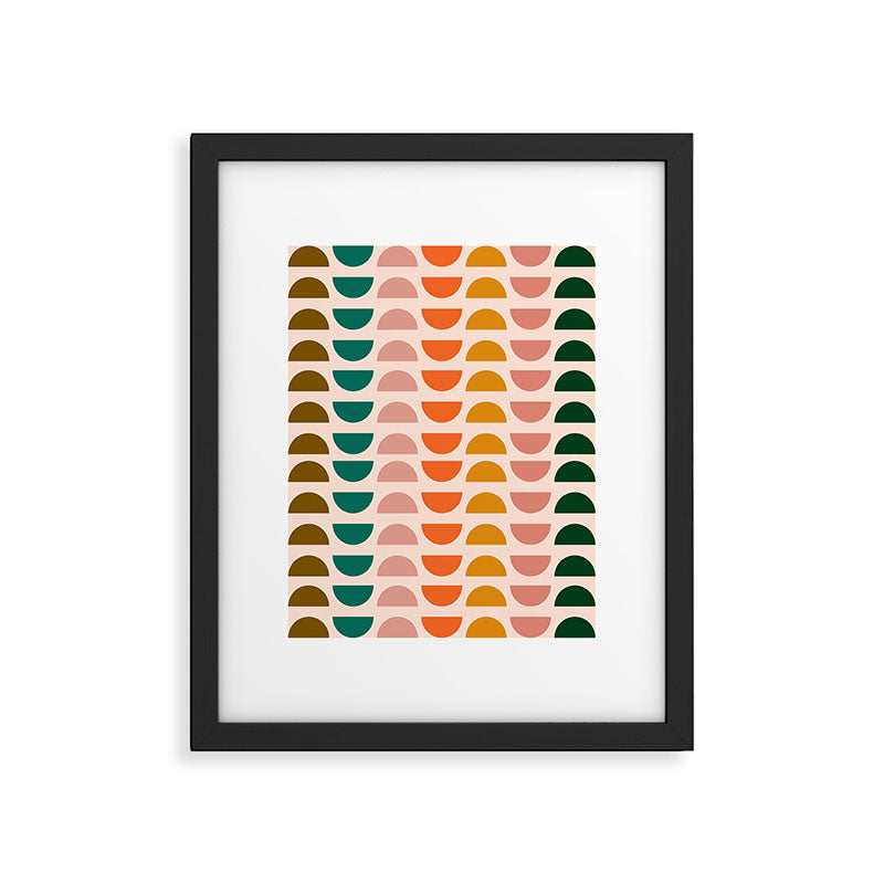 Retro 70s Geometrics Framed Art Print Gallery Image 4