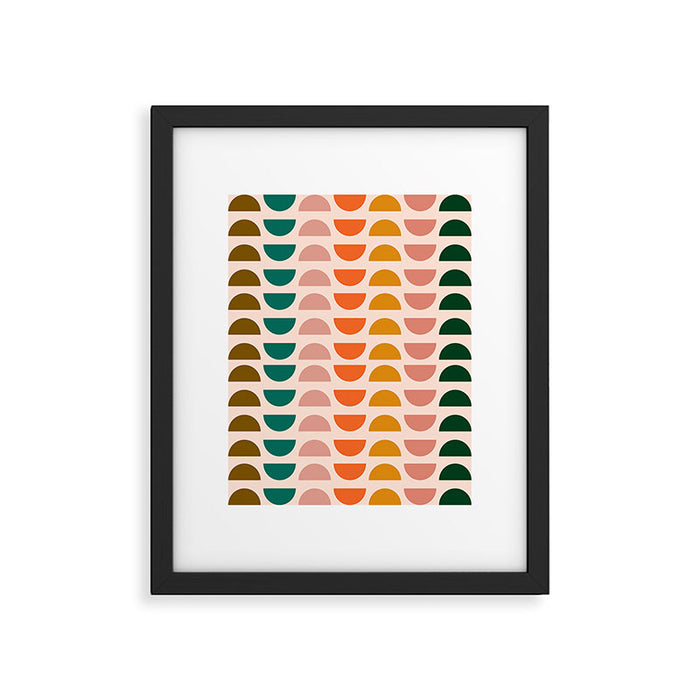 Retro 70s Geometrics Framed Art Print Gallery Image 1