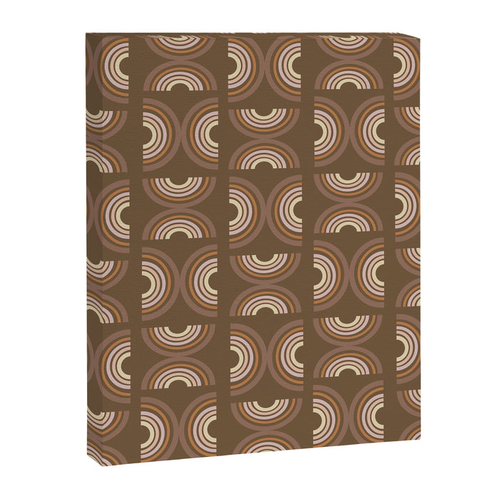 Retro Arches in Brown Canvas Print Gallery Image 1