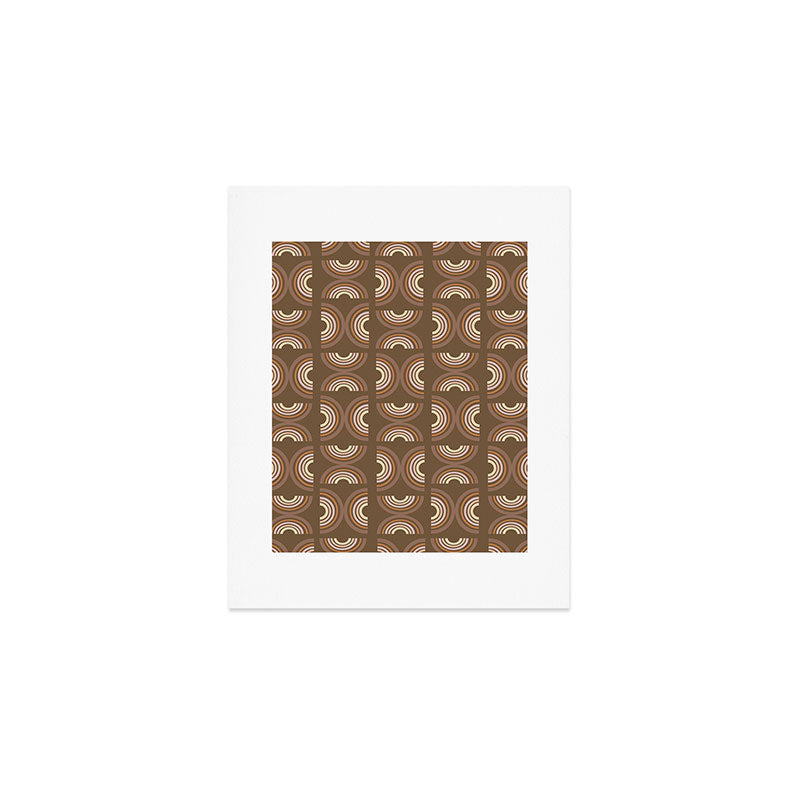 Retro Arches in Brown Art Print Gallery Image 1