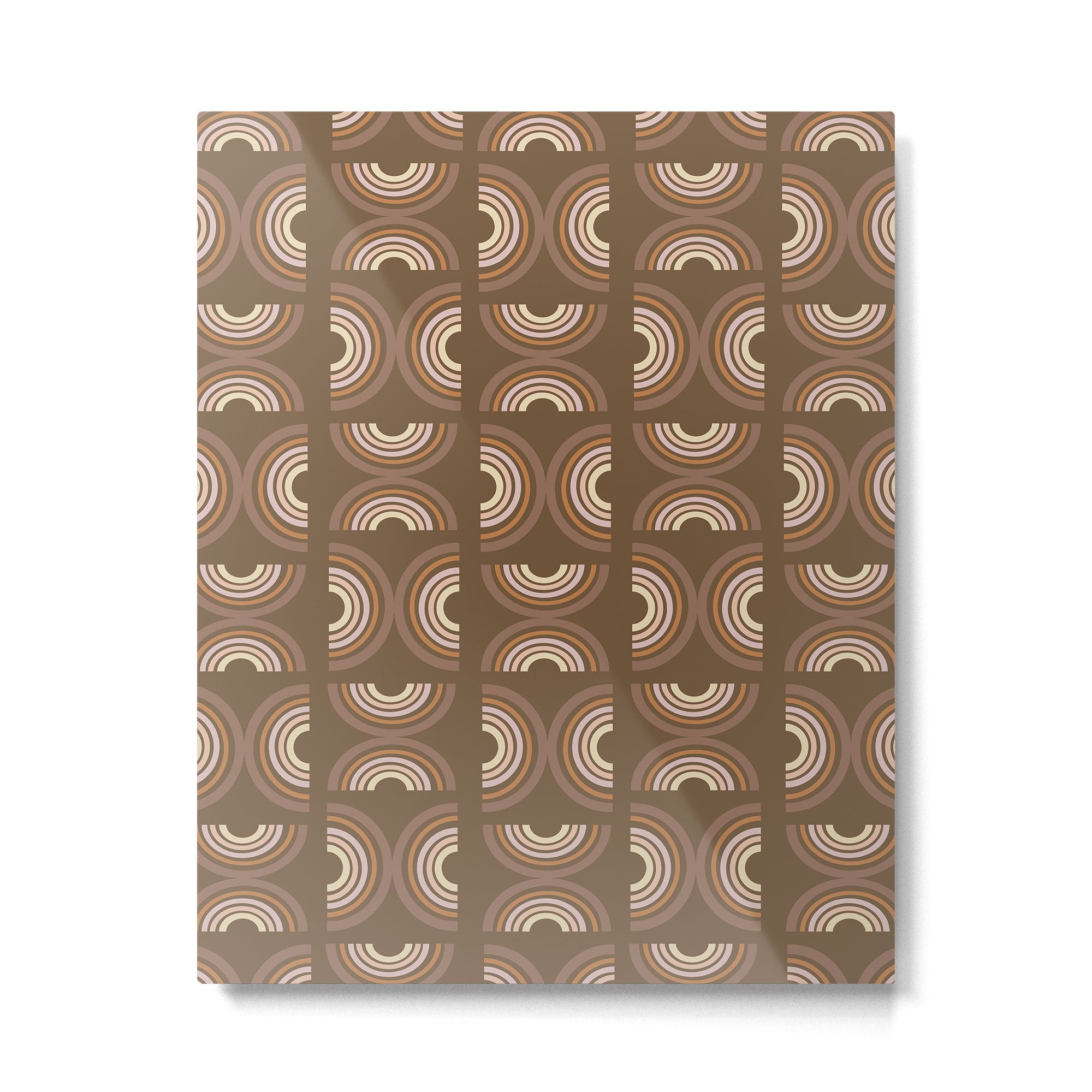 Retro Arches in Brown Metal Print Gallery Image 6