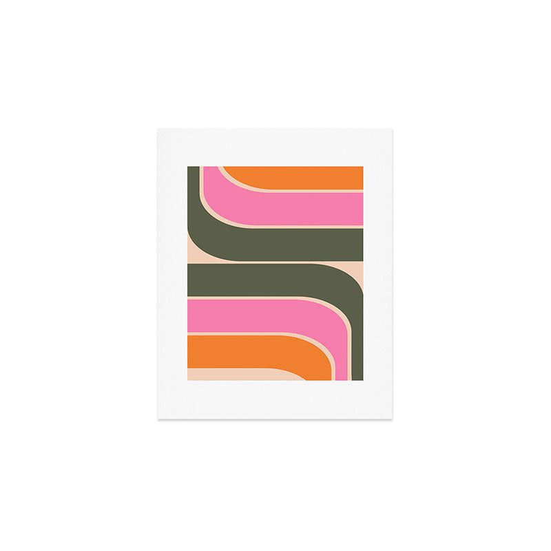 Retro Curve Art Print Gallery Image 1