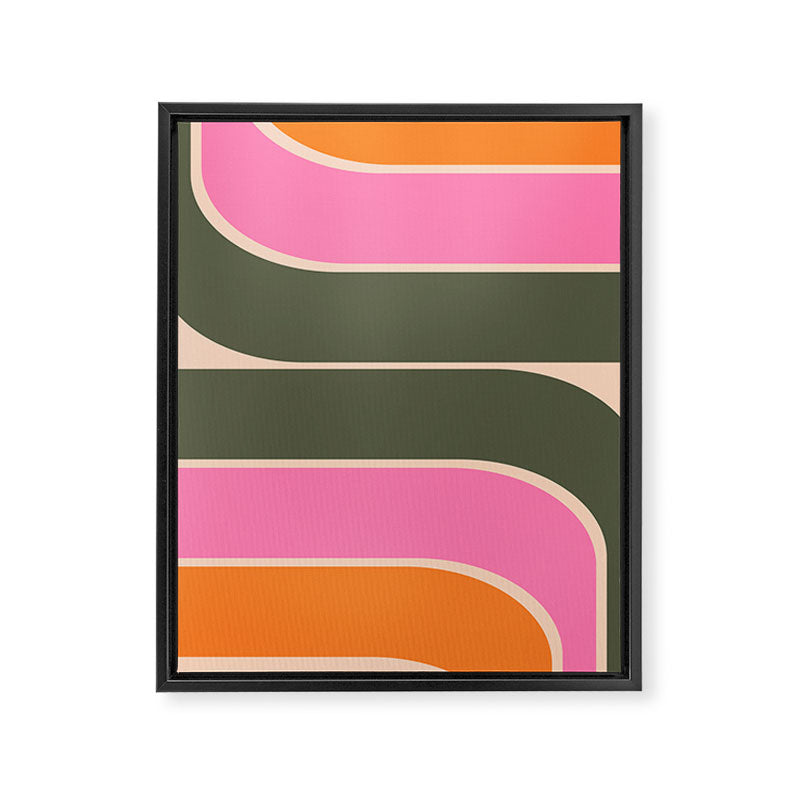 Retro Curve Framed Canvas Print Gallery Image 8
