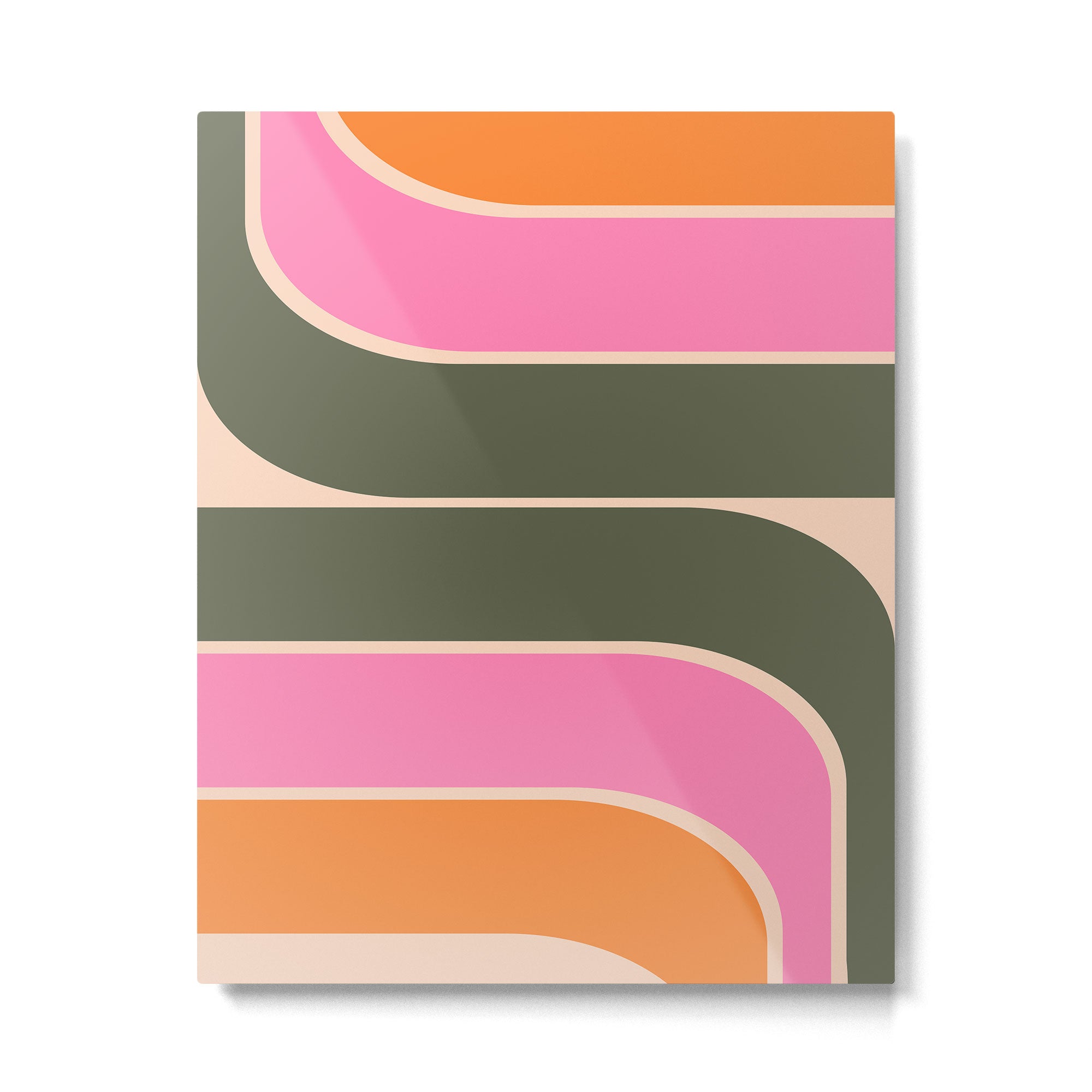 Retro Curve Metal Print Gallery Image 6