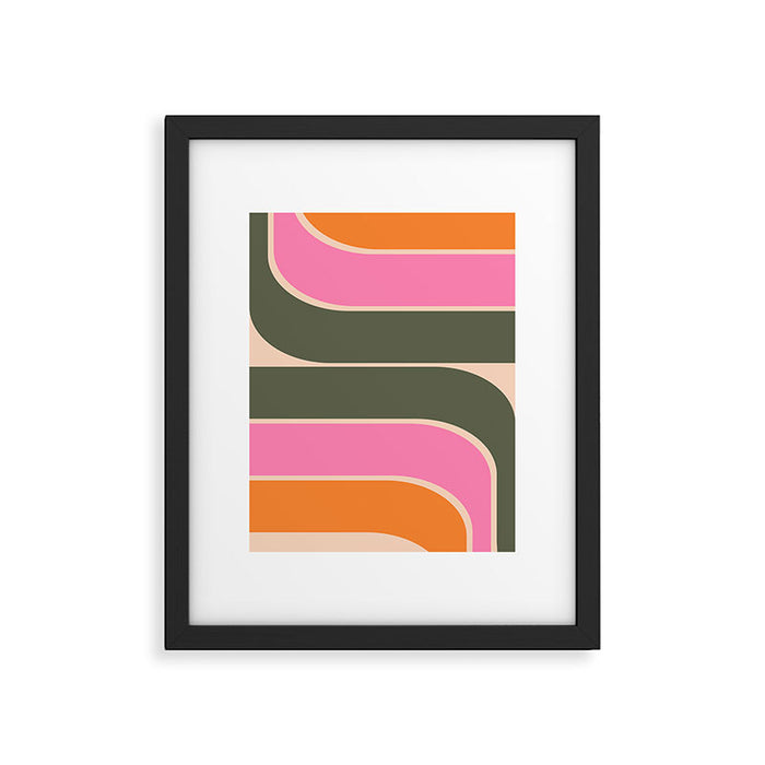 Retro Curve Framed Art Print Gallery Image 1