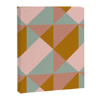 Retro Geometric Triangles in Earthy Pastels Canvas Print Gallery Image 8