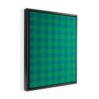 Retro Green Gingham Framed Canvas Print Gallery Image 2