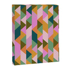 Retro Modern Pink Green Geometric Triangle Art Canvas Print Gallery Image 6