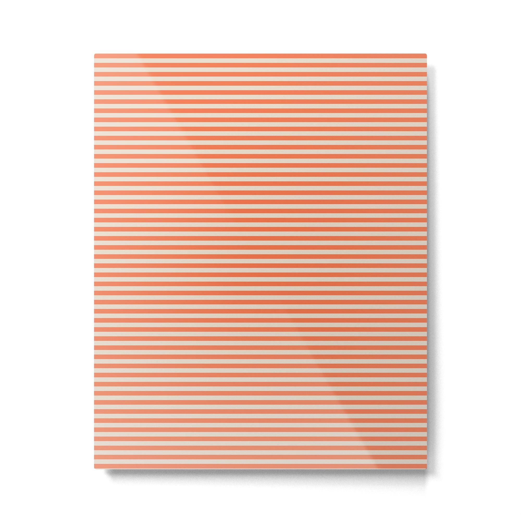 Retro Orange Stripe Pattern Metal Print Gallery Image 4