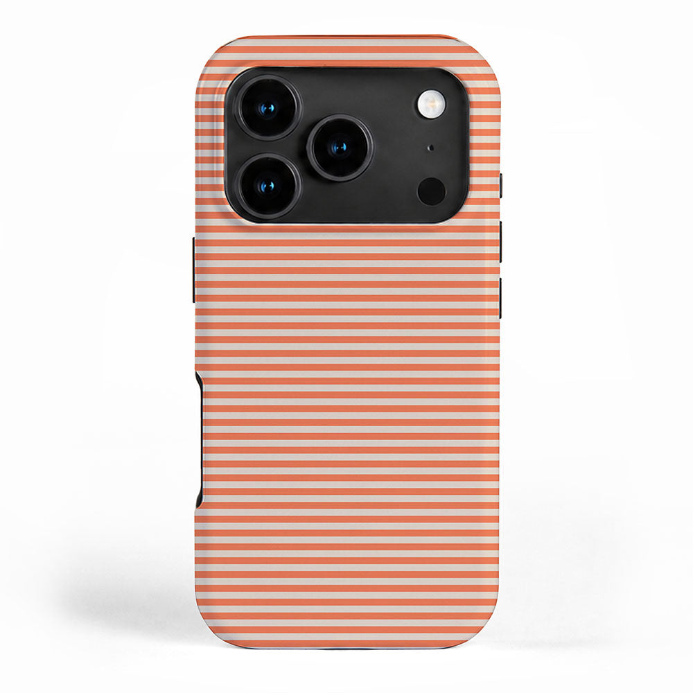 Retro Orange Stripe Pattern iPhone Case Gallery Image 1