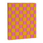 Retro Pink and Yellow Checkerboard Shapes Canvas Print Gallery Image 8