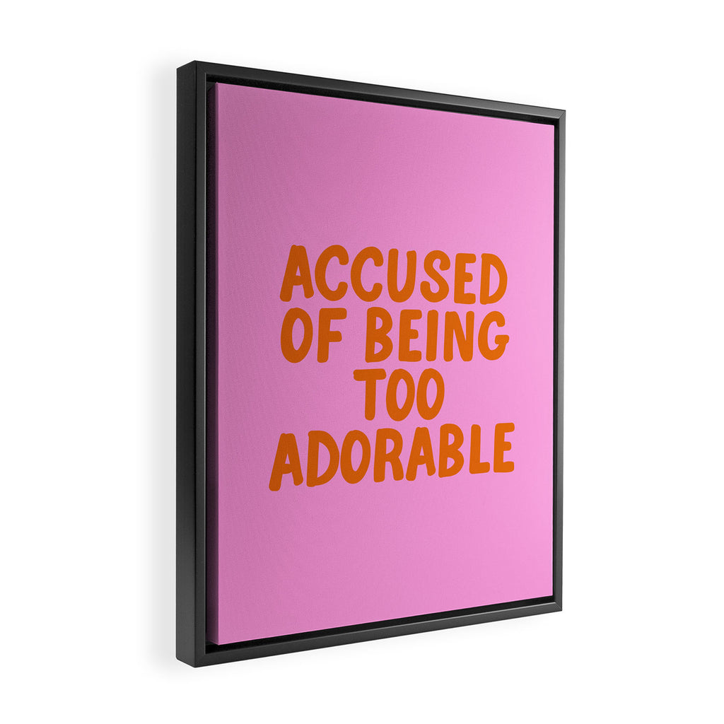 Sassy Cute Adorable Confidence Quote Framed Canvas Print Gallery Image 2