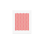 Scandi Folk Tulip Pattern in Pink and Red Art Print Gallery Image 1