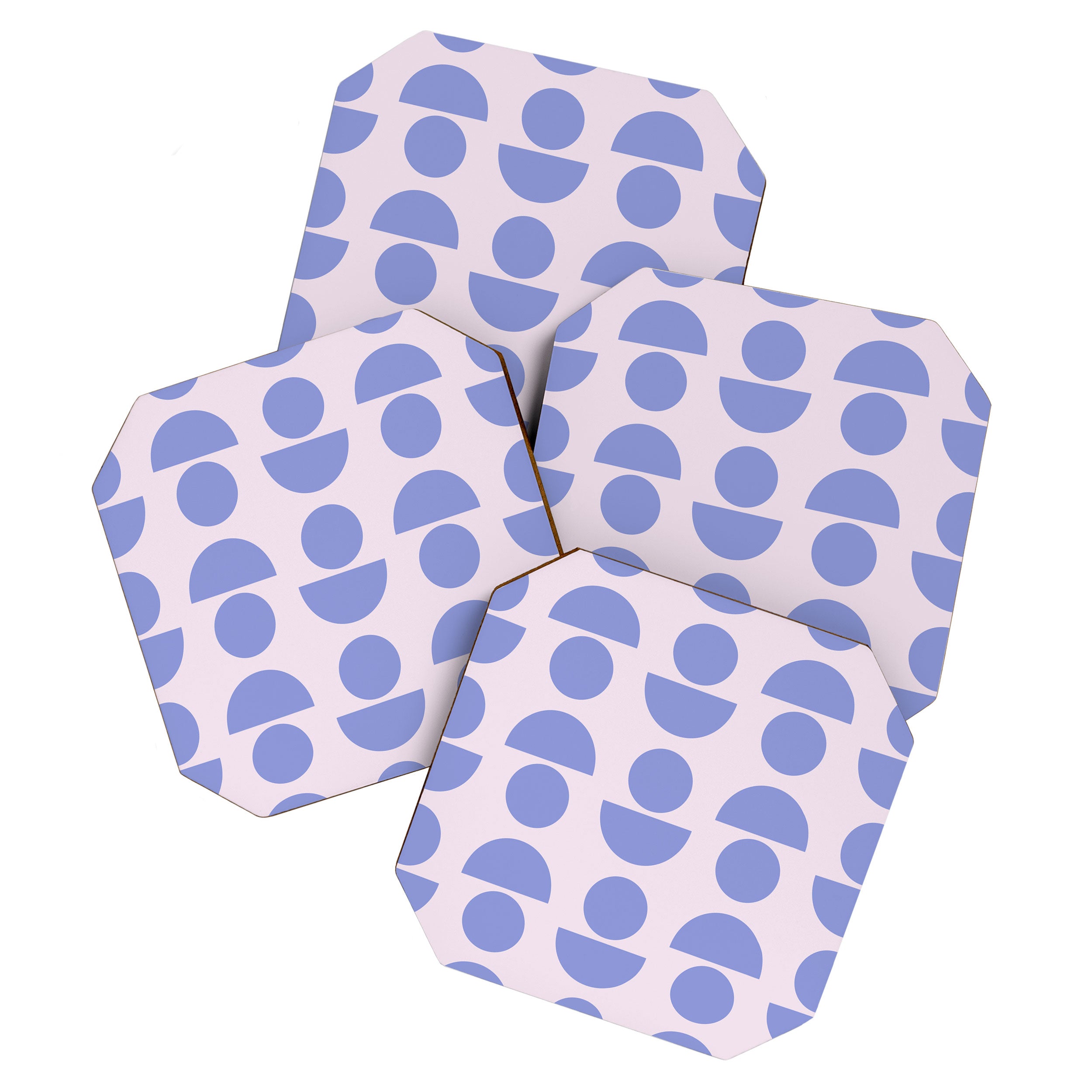 Shapes in Periwinkle Coaster Gallery Image 1
