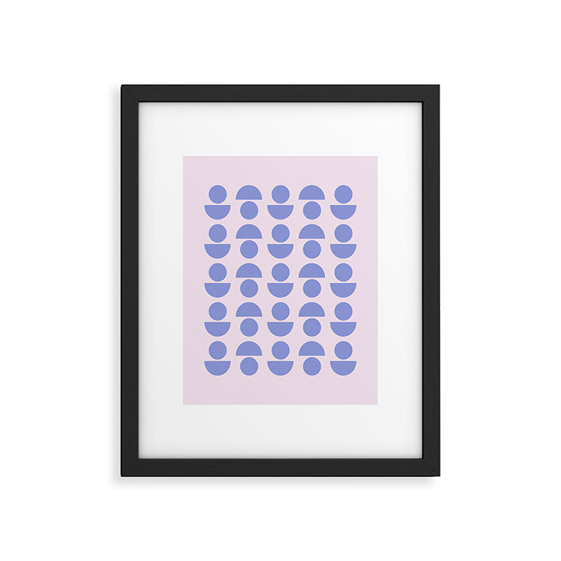 Shapes in Periwinkle Framed Art Print Gallery Image 5