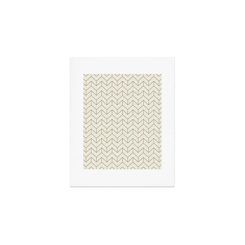 Simple Linear Geometry in Cream Art Print Gallery Image 1