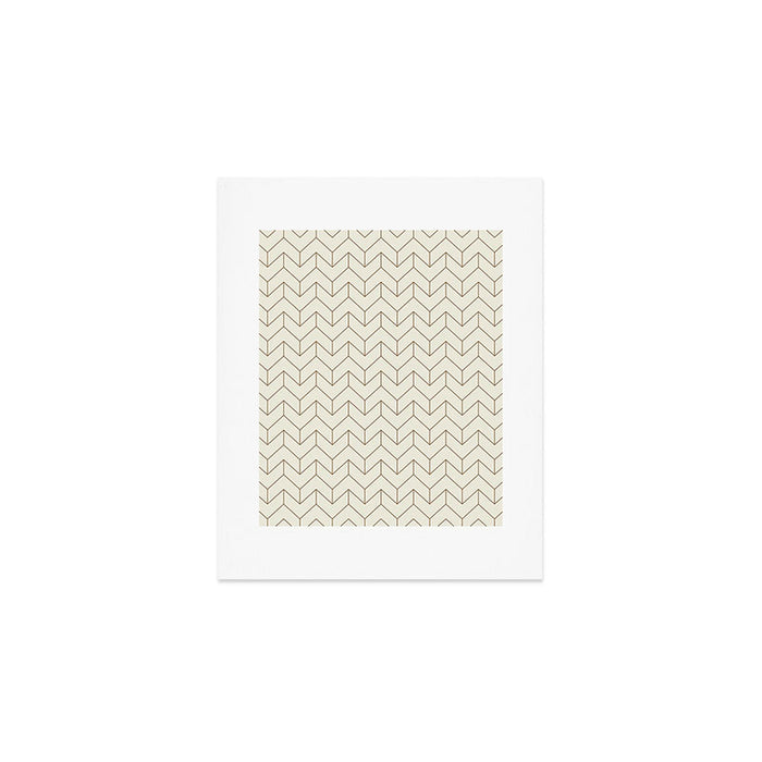 Simple Linear Geometry in Cream Art Print Gallery Image 1