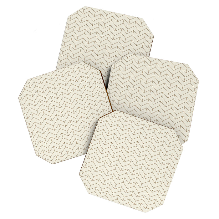 Simple Linear Geometry in Cream Coaster Gallery Image 1
