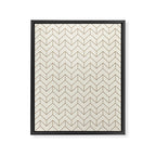 Simple Linear Geometry in Cream Framed Canvas Print Gallery Image 6