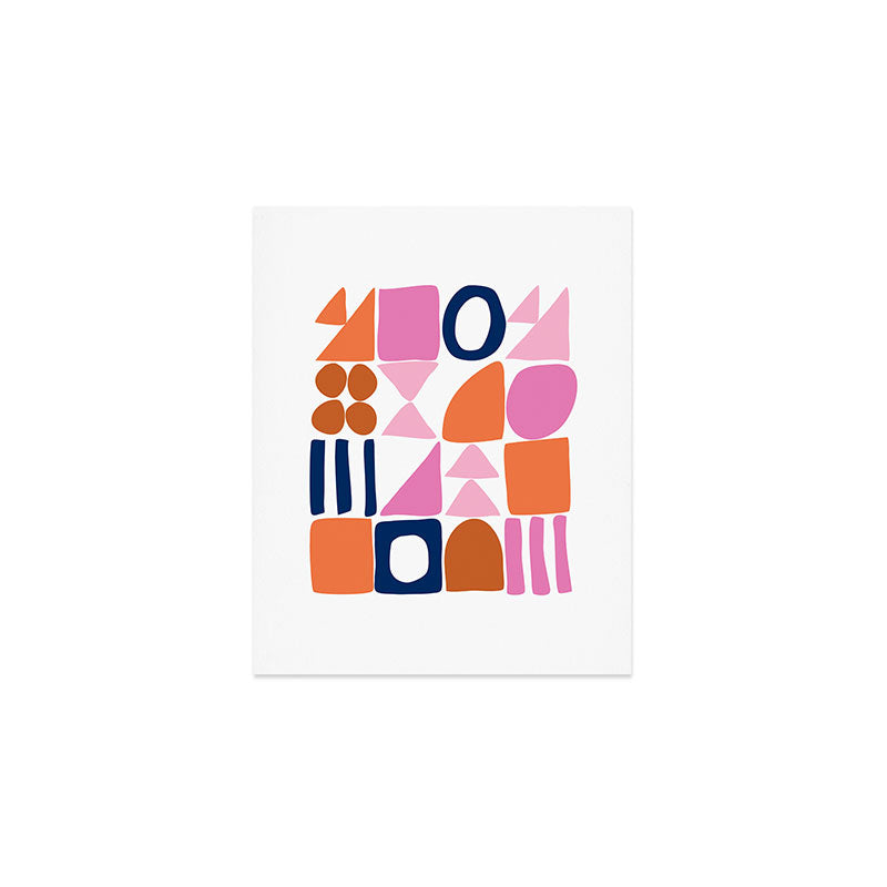 Sweet Whimsy Shapes Pattern  Art Print Gallery Image 1