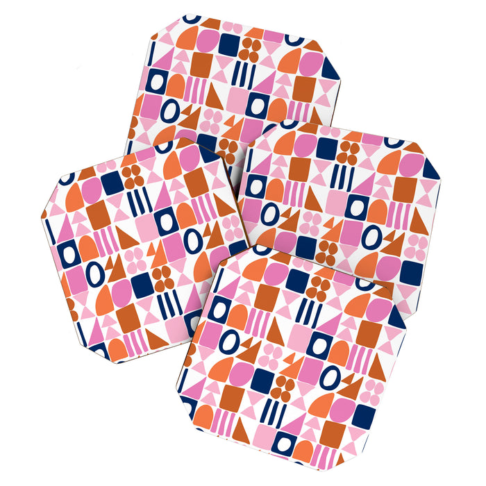 Sweet Whimsy Shapes Pattern  Coaster Gallery Image 1