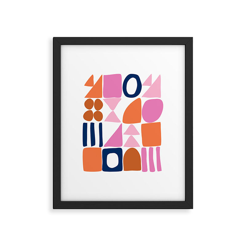 Sweet Whimsy Shapes Pattern  Framed Art Print Gallery Image 4