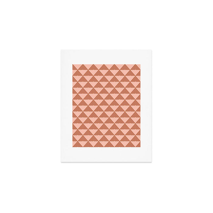 Triangular Lines in Terracotta and Blush Art Print Gallery Image 1