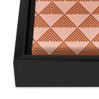 Triangular Lines in Terracotta and Blush Framed Canvas Print Gallery Image 3