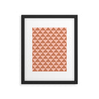 Triangular Lines in Terracotta and Blush Framed Art Print Gallery Image 5