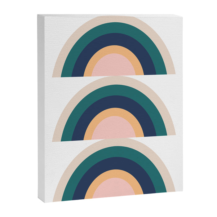 Triple Rainbow in Green Canvas Print Gallery Image 1