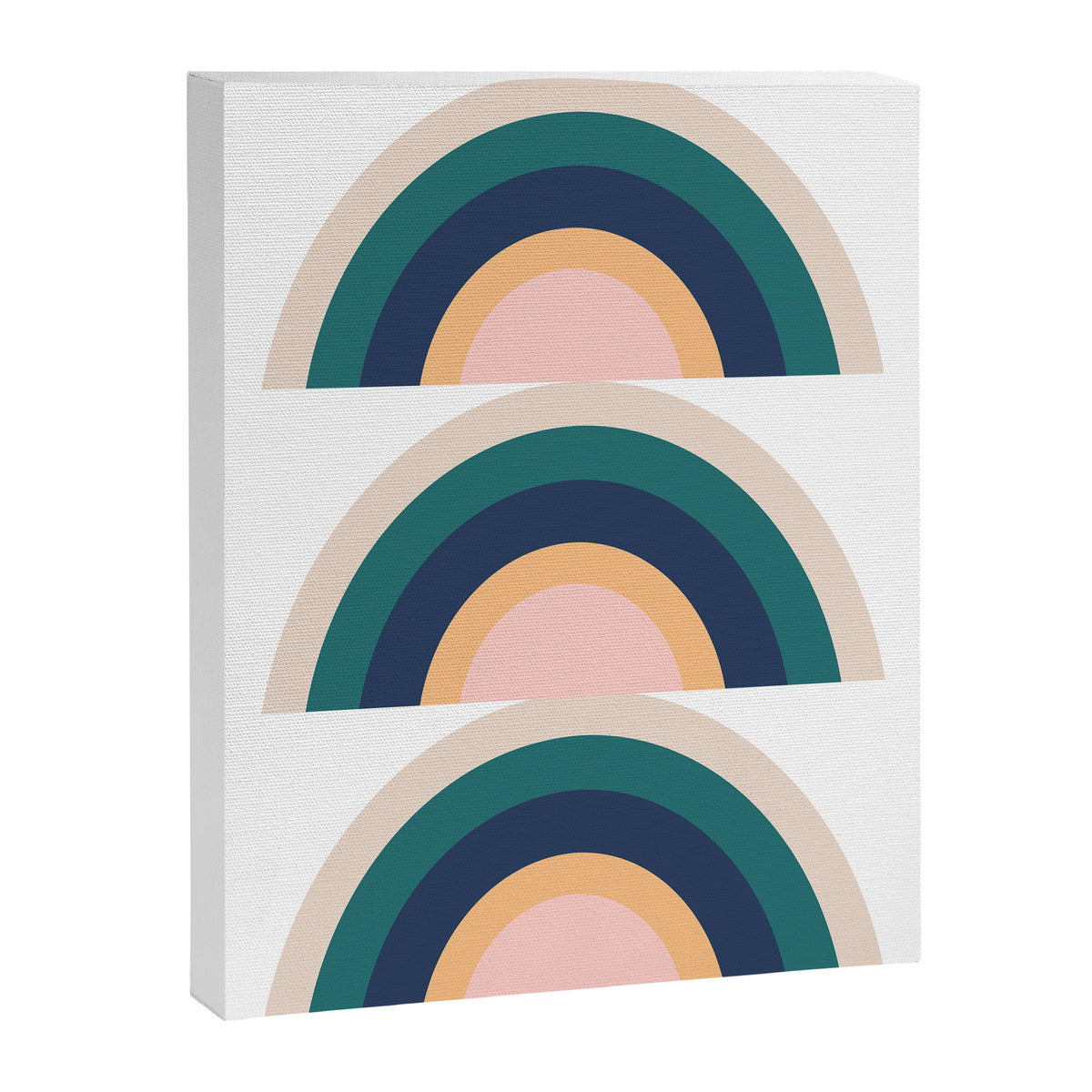 Triple Rainbow in Green Canvas Print Gallery Image 6