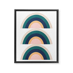 Triple Rainbow in Green Framed Canvas Print Gallery Image 6