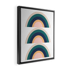 Triple Rainbow in Green Framed Canvas Print Gallery Image 2