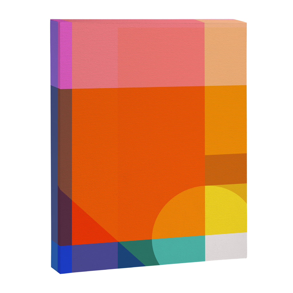 Vibrant Modern Color Block Abstract Rainbow Art Canvas Print Gallery Image 6