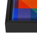 Vibrant Modern Color Block Abstract Rainbow Art Framed Canvas Print Gallery Image 3