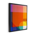 Vibrant Modern Color Block Abstract Rainbow Art Framed Canvas Print Gallery Image 2