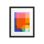 Vibrant Modern Color Block Abstract Rainbow Art Framed Art Print Gallery Image 4