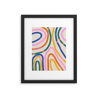 Whimsical Abstract Rainbows Lines Art Framed Art Print Gallery Image 6