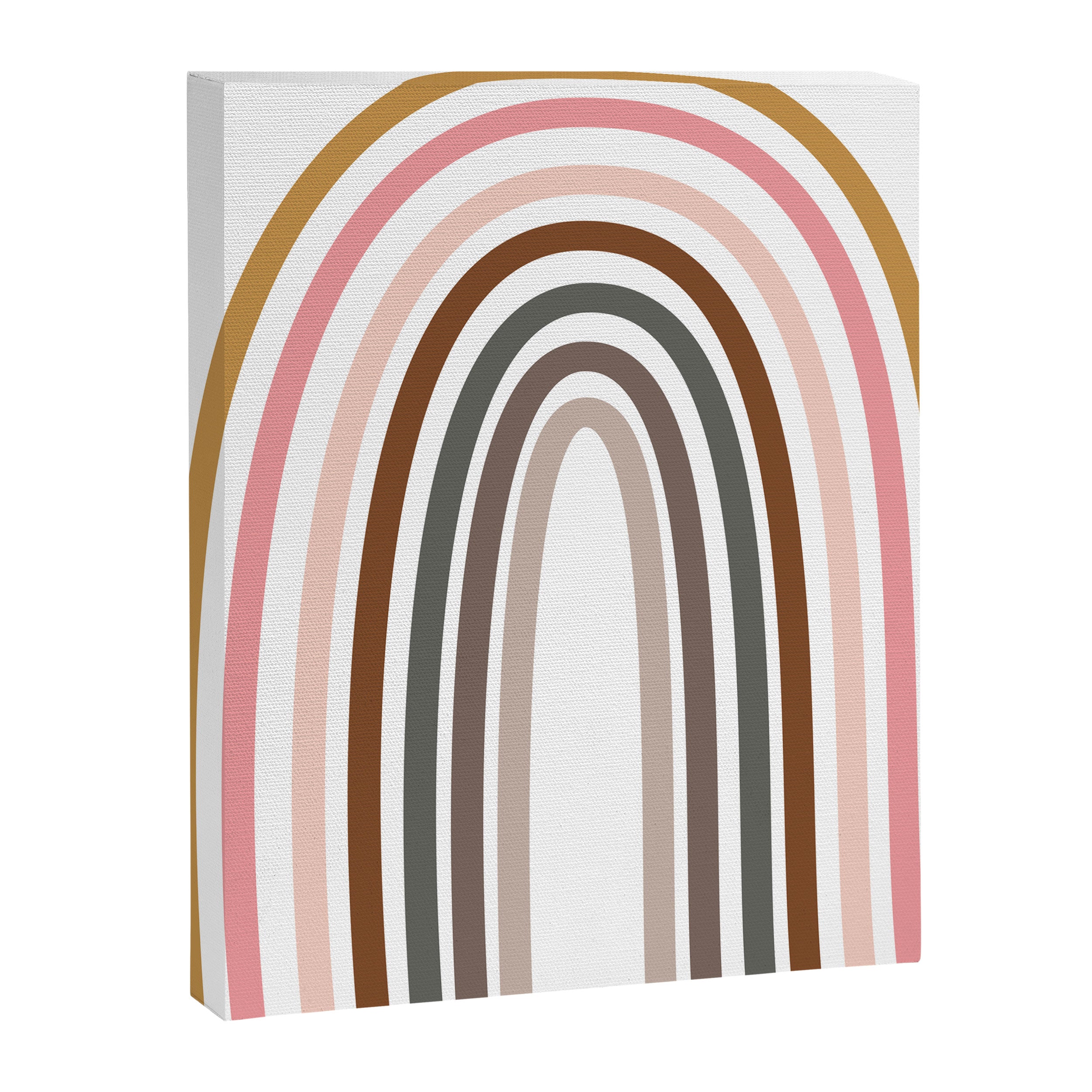 Whimsical Rainbow in Earthy Colors Canvas Print Gallery Image 8