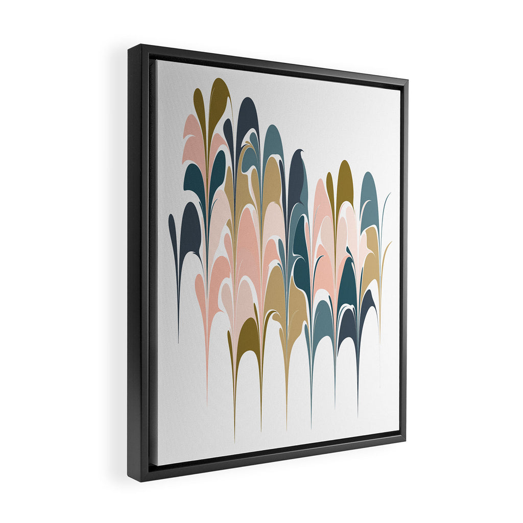 Zen Abstract Shapes Framed Canvas Print Gallery Image 2